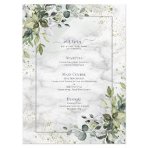 Elegant Dusty Blue Eucalyptus Greenery Marble