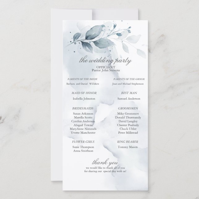 Elegant Dusty Blue Foliage2 (Baksida)