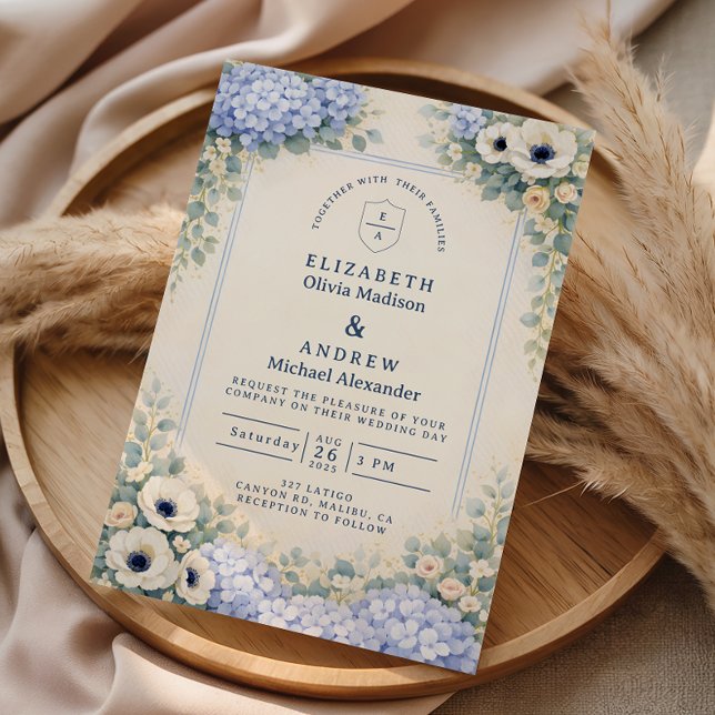 Elegant Dusty Blue Garden Wedding Spara Datumet (Skapare uppladdad)