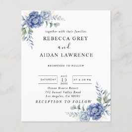 Elegant Dusty Blue Greenery Bröllop Supplies