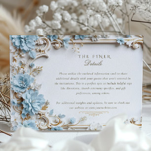 Elegant Dusty Blue Hydrangeas Tilläggskort