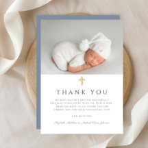 Elegant Dusty Blue Kor Boy Baptism Photo