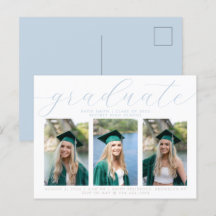 Elegant Dusty Blue Minimalist Studenten 3-foto