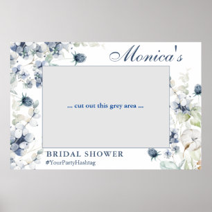 Elegant Dusty Blue Möhippa Photo Prop Ram Poster