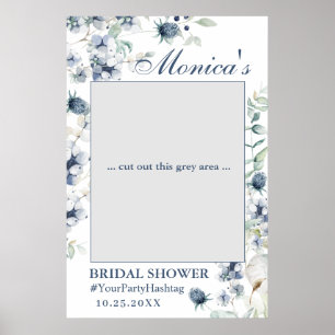Elegant Dusty Blue Möhippa Photo Prop Ram Poster