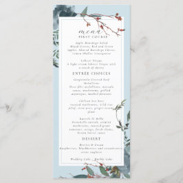 Elegant Dusty Blue Navy Botanical Garden Meny