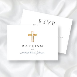 Elegant Dusty Blue Religiösa Kor Boy Baptism OSA Kort