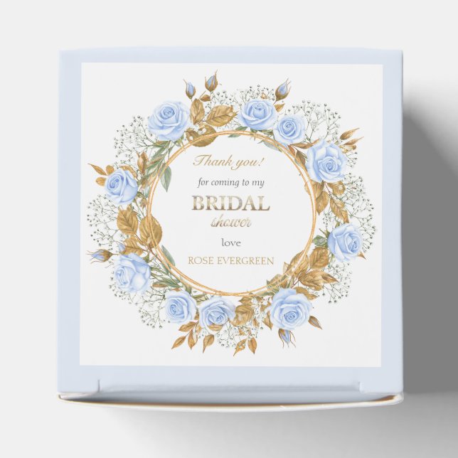 Elegant Dusty Blue Ro och Baby Breathe Presentaskar (Överdel)