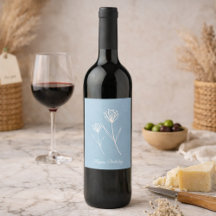 Elegant Dusty Blue Simple Flower 