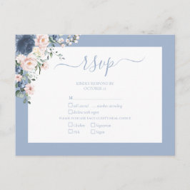 Elegant Dusty Blue Snöre Script OSA Inbjudan Vykort