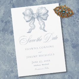 Elegant Dusty Blue Toile French Manor Wedding Spara Datumet
