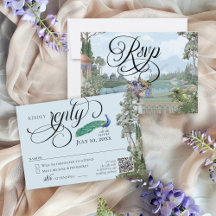 Elegant Dusty Blue Vintage Garden Greenery Bröllop
