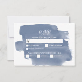 Elegant Dusty Blue Watercolor-Bröllop OSA Kort