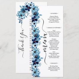 elegant dusty Blue watercolor flower bouquet Meny