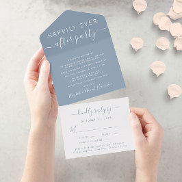 Elegant Dusty Blue Wedding Reception