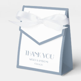 Elegant Dusty Blue Wedor Favor Box Presentaskar