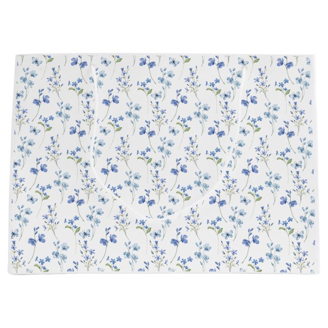 Elegant Dusty Blue Wildblomma (Framsidan)