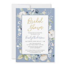 Elegant Dusty Blue Wildblommor Möhippa