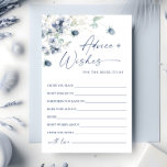 Elegant Dusty Blue Winter Foliage Advice & Wises<br><div class="desc">Elegant Dusty Blue Winter Foliage Advice Card. Anpassa med bruden till namn och duschdatum. Klicka på länken "anpassa ytterligare" för ytterligare anpassning. Kontakta mig om du behöver hjälp.</div>