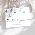 Elegant Dusty Blue Winter Foliage Boho Tack Vykort<br><div class="desc">Elegant Dusty Blue Winter Foliage Boho Tack Postcard.</div>