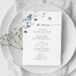 Elegant Dusty Blue Winter Foliage Bröllop Meny<br><div class="desc">Om du vill göra ytterligare anpassningar klickar du på länken "anpassa ytterligare" och användor verktyg som är utformat för att ändra mallen.</div>
