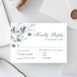 Elegant Dusty Blue Winter Foliage Bröllop OSA Kort<br><div class="desc">Elegant Dusty Blue Winter Foliage Bröllop OSA Card.</div>