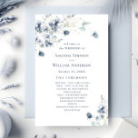 Elegant Dusty Blue Winter Wedding Ceremony Program<br><div class="desc">Om du vill göra ytterligare anpassningar klickar du på länken "anpassa ytterligare" och användor verktyg som är utformat för att ändra mallen. Om du föredrar Avsluta /projektionsyta för Thicker kan du överväga att välja Papper projektionstyp för projektionsyta. Kontakta mig om du behöver hjälp eller matchande artiklar.</div>