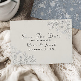 Elegant Dusty Blue Winter Wedding Date Spara Date Spara Datumet