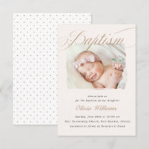 Elegant Dusty Cream Scallops Christening Baptism