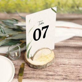 Elegant Dusty Greenery Bröllop Bordsnumren
