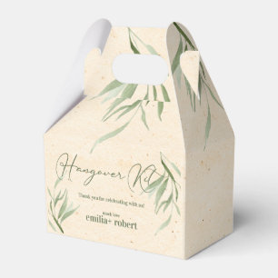Elegant,Dusty Grönt Löv, Craft Papper Presentaskar