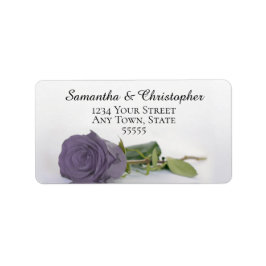 Elegant Dusty Lila Lavender Ro Bröllop Adress Adressetikett