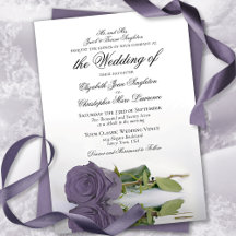 Elegant Dusty Lila Lavender Ro Formal Bröllop