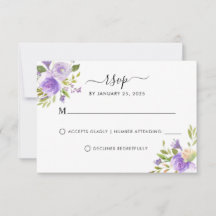 Elegant Dusty Lila Plum Greenery Blommigt Bröllop