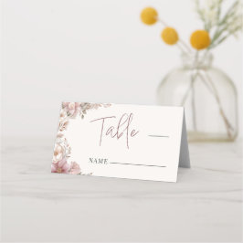 Elegant Dusty Pink Magnolia Table Number Placeringskort