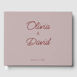 Elegant Dusty Ro Bröllop Gästböcker