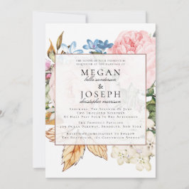 Elegant Dusty Ro Bröllop Inbjudningar