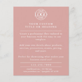 Elegant Dusty Ro Business Logotyp Promotional Flygblad