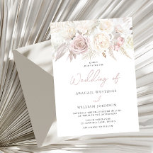 Elegant Dusty Ro & Ivory White Blommigt Bröllop