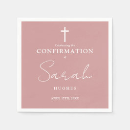 Elegant Dusty Ro Modern minimalistisk bekräftelse Pappersservett