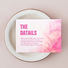 Elegant Dusty Ro Typography  Rosa QR-kod Tilläggskort