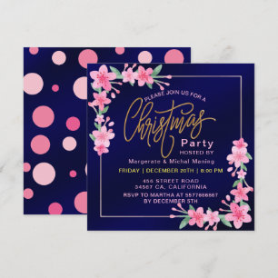 Elegant Dusty Rosa Boho Wildblomjul Inbjudningar