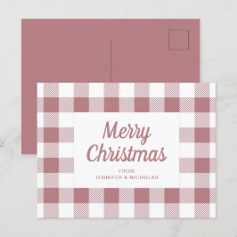 Elegant Dusty Rosa Play God jul Vykort