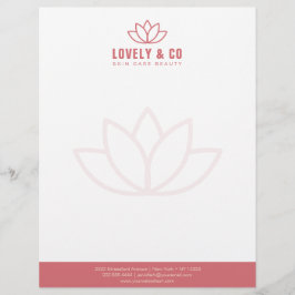 Elegant Dusty Rose & Ivory Salon Beauty Brevhuvud