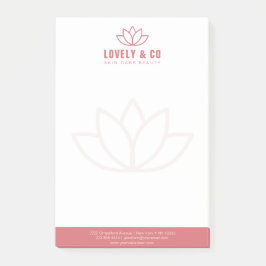 Elegant Dusty Rose & Ivory Salon Beauty Post-it Block