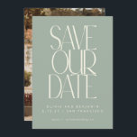 Elegant Dusty Sage Simple Modern Trendig Photo Spara Datumet<br><div class="desc">Elegant Dusty Sage Simple Modern Trendig Photo Save Date</div>
