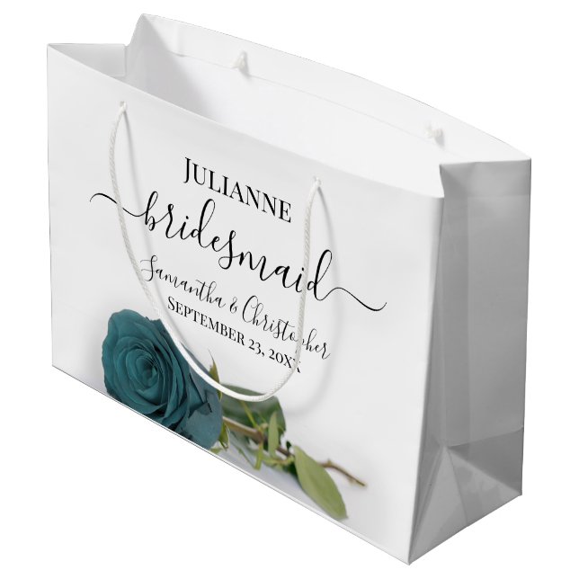 Elegant Dusty Teal Rose Posh Bridesmaid Wedding (Baksidan Vinklad)