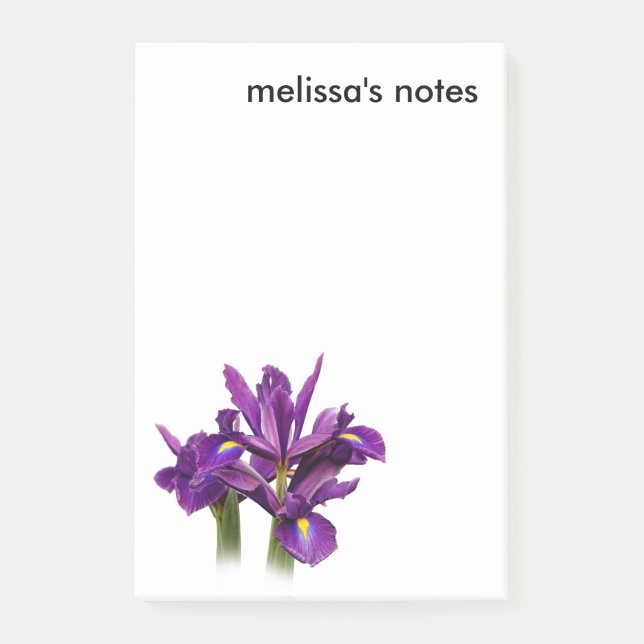 Elegant Dutch Iris Lila Sensation Post-it Block (Framsida)