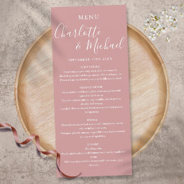 Elegant Duty Ro Namnteckning Bröllop Menu Meny