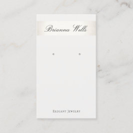 Elegant Earring Visning Silver Rand Visitkort